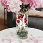 40th Birthday Milestone Watercolour Flowers Glass Vase, thumbnail 4 of 5