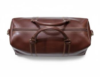 Genuine Leather Holdall Duffel Weekender, 3 of 12