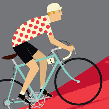 Personalised Cycling Print, King Of The Mountains, 6 of 9