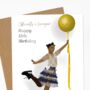 Black Girl Teen Birthday Card Birthday Balloons, thumbnail 2 of 3