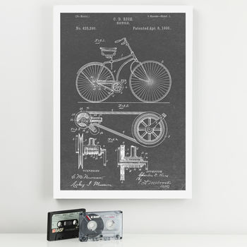 Anatomy Of A Bike Patent Print, 7 of 9