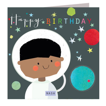 Spaceman Birthday Greetings Card, 3 of 4