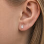 Sterling Silver Pear Moissanite Stud Earrings, thumbnail 1 of 4