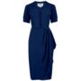 Mabel Dress In French Navy Vintage 1940s Style, thumbnail 1 of 2