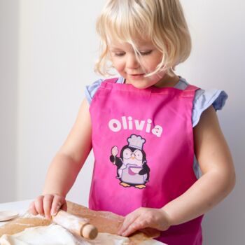 Personalised Penguin Design Children’s Apron, 5 of 7