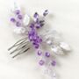 Lilac Bridesmaid And Flower Girl Hair Comb, thumbnail 3 of 5