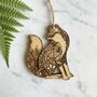 Woodland Fox Wooden Hanging Decoration, thumbnail 1 of 3