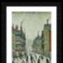 Framed 'Chester Centre' A4 Lowry Style Art Print, thumbnail 2 of 2