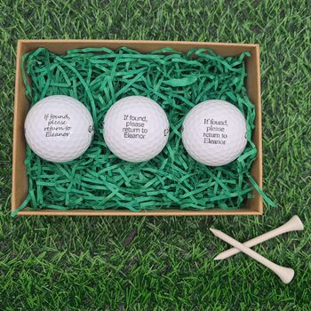 Three Personalised Golf Balls ''If Found, Please Return To .. ..'', 2 of 7