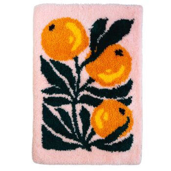 A Bounty Of Oranges Latch Hook Rug Craft Kit, 3 of 6