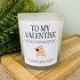 Personalised Funny Corgi Valentines Candle Gift, thumbnail 3 of 11