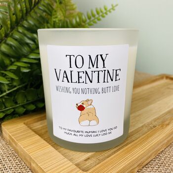 Personalised Funny Corgi Valentines Candle Gift, 3 of 11