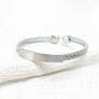 Titanium Double Banded Steel Bracelet | Men's Gift, thumbnail 2 of 9