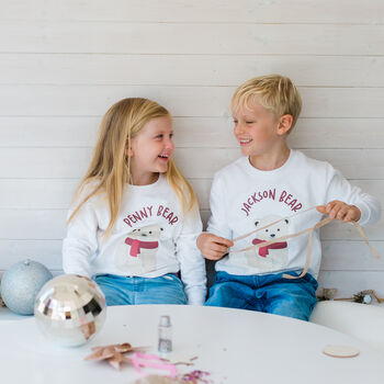 Personalised Polar Bear Matching Family Christmas Jumpers, 9 of 12