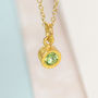 Peridot August Birthstone Gold Plated Silver Set, thumbnail 3 of 4