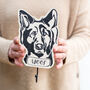 Personalised Wooden German Shepherd Dog Lead Wall Hook, thumbnail 3 of 5