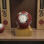 Cricket Ball Clock With Personalised Wood Plinth, thumbnail 11 of 12