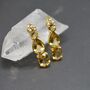 Pearl, Citrine Teardrop Gold Earrings, thumbnail 6 of 8