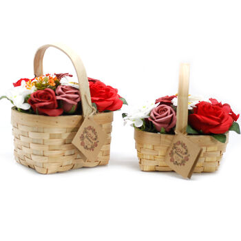 Large Red Bouquet In Wicker Basket, 2 of 3