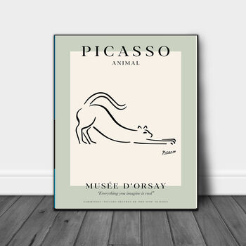 Picasso Green Cat Print, 4 of 6