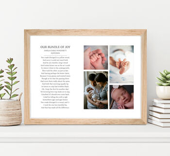 Custom Made Photo Poem Personalised In Loving Memory Print, 5 of 8