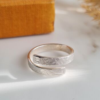 Sterling Silver Floral Band Ring, 8 of 9