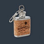 Mini Cork Hipflask 'It's All Downhill From Here' | Keyring | Skiing | Ski Slope Accessory, thumbnail 1 of 2