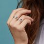 Sterling Silver Russian Wedding Ring Interlinking Bands, thumbnail 1 of 10