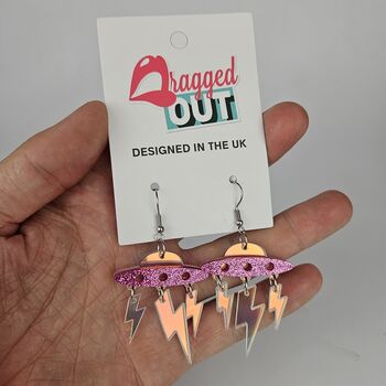 Spaceship Earrings, 2 of 8