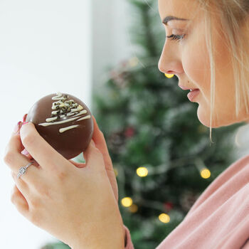Large Gourmet Chocolate Bauble With 'Eat Me' Gold Tag, 5 of 9