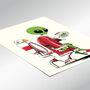 Space Alien On The Toilet Poster Print, thumbnail 3 of 6