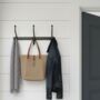 Large Three Hook Aluminium Coat Rack Galvanised Grey, thumbnail 1 of 2