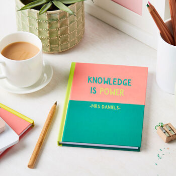 Personalised Knowledge Is Power Hardback Notebook, 2 of 3