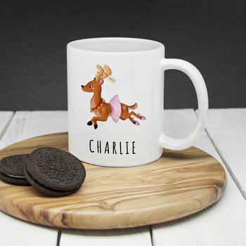 Personalised Reindeer Christmas Mug, 6 of 12