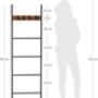 Leaning Ladder Shelf Display Towel Rack Five Tier, thumbnail 2 of 9