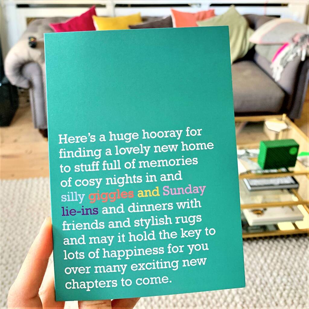 Giggles And Sunday Lie Ins: New Home Card For Moving