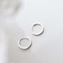Sterling Silver Flat Huggies, thumbnail 10 of 12