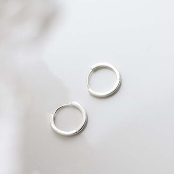 Sterling Silver Flat Huggies, 10 of 12