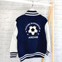 Kids Personalised Football Superstar Varsity Jacket, thumbnail 1 of 7