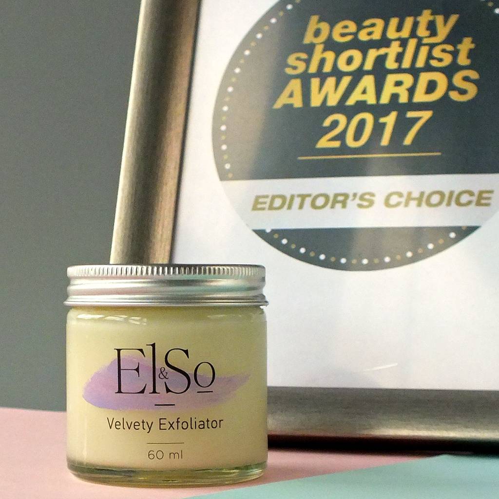 award winning eco luxury face exfoliator by el&so