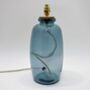 41cm Midnight Recycled Glass Lamp With Linen Flex, thumbnail 1 of 2