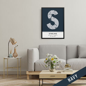 Stirling City Map Wall Art Print, 5 of 9