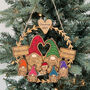 Personalised Eco Gnome Family Oak Christmas Wreath, thumbnail 3 of 6