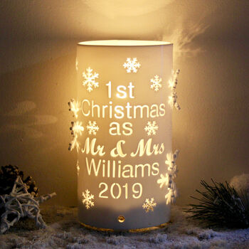 Personalised First Christmas As Mr And Mrs LED Light, 6 of 7