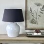 Etna Aged White Ceramic Glaze Table Lamp Base, thumbnail 4 of 8