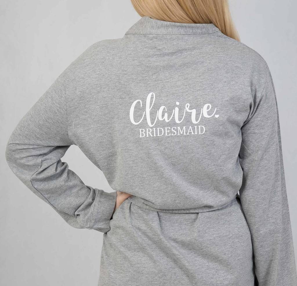 Personalised Jersey Robe Perfect For Bridesmaids, 1 of 3