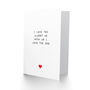 Joke Love Almost As Much Dog Funny Anniversary Valentine's Card, thumbnail 2 of 4