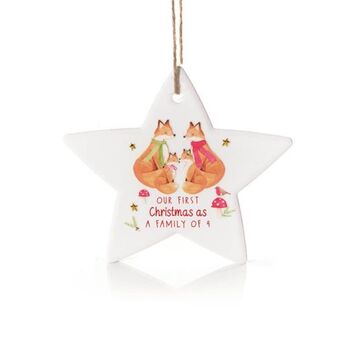 Christmas Ceramic Hanging Star For New Family, 2 of 2