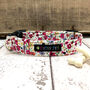 Mary Red Floral Dog Collar, thumbnail 1 of 4