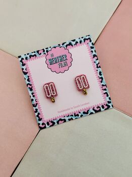 Ice Lolly Glitter Resin Studs / Summer Gift / Cute Statement Jewellery / Fun Accessories, 5 of 5